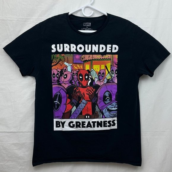 Marvel Other - Marvel Deadpool Surrounded By Greatness Unisex L T-Shirt Black